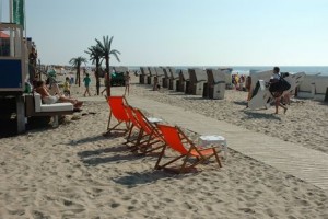 oranje strandstoelen