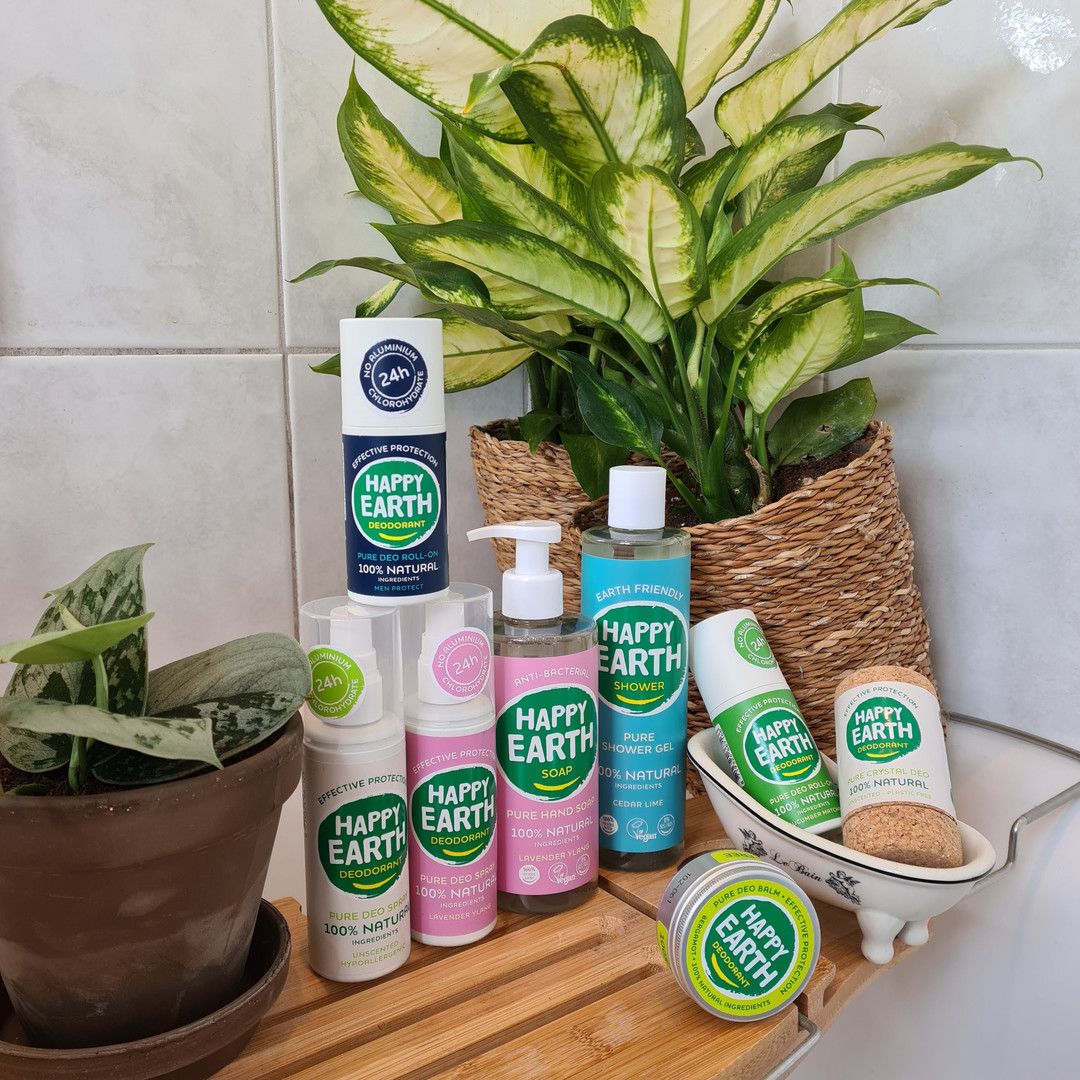 NIEUW: HAPPY EARTH. HELLO NATUURLIJKE VERZORGING MET EEN GLIMLACH